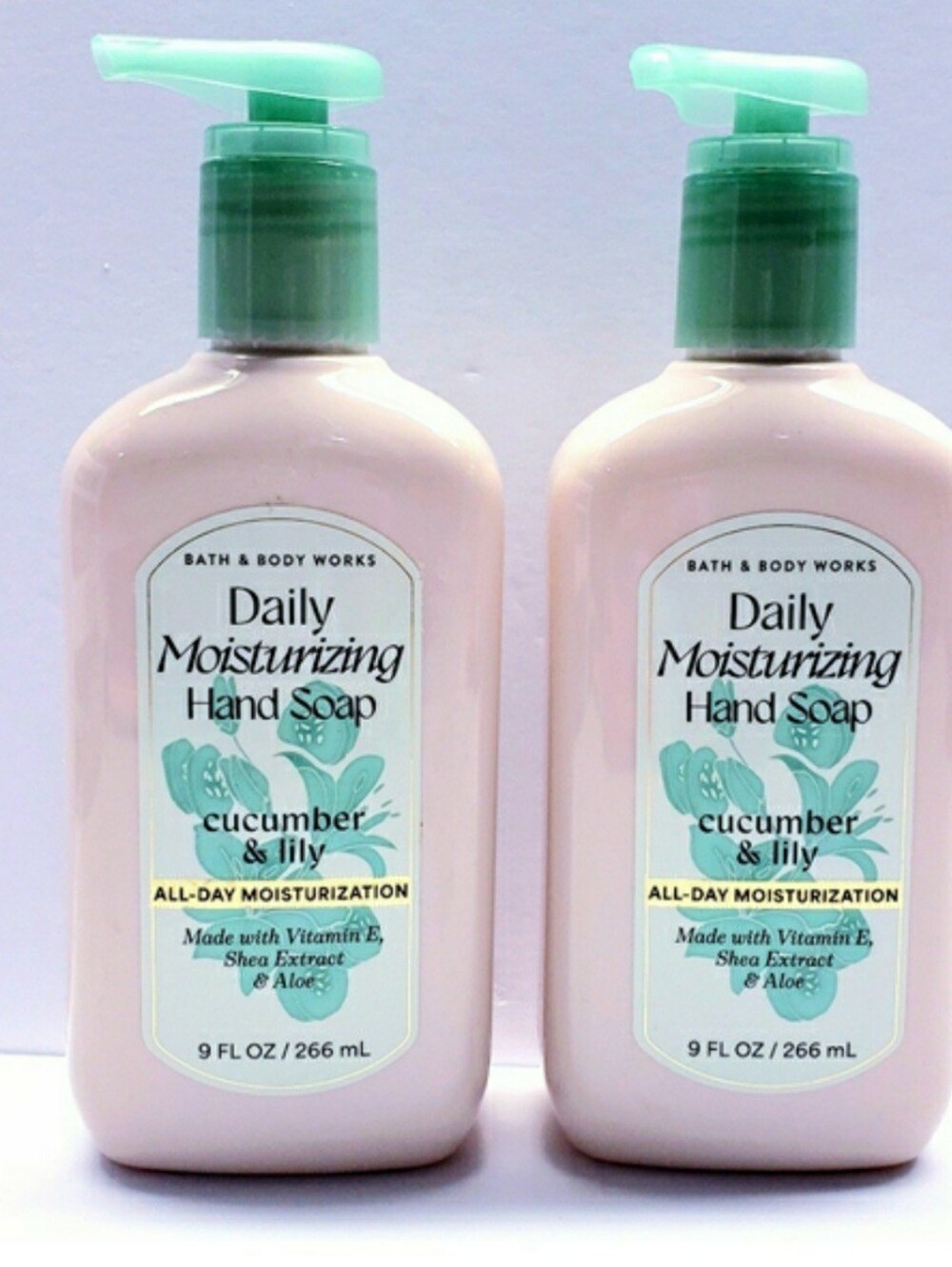 Bath & Body Works CUCUMBER & LILY Daily Moisturizing Hand Soap, 9 Oz (2 Pcs)